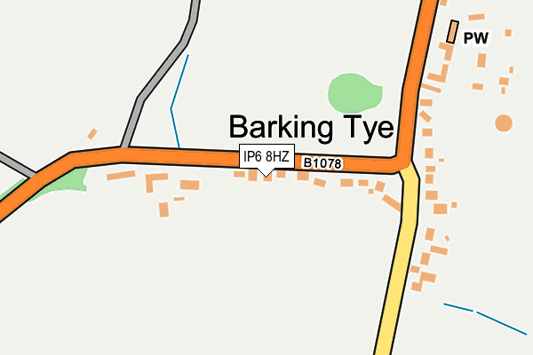 IP6 8HZ map - OS OpenMap – Local (Ordnance Survey)