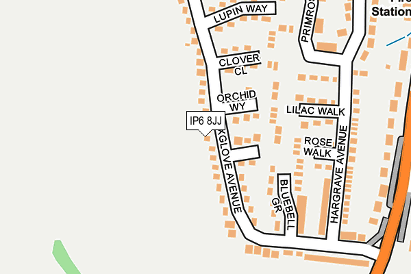 IP6 8JJ map - OS OpenMap – Local (Ordnance Survey)