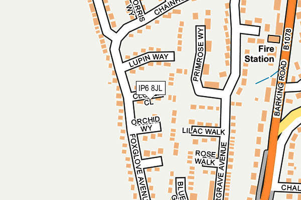 IP6 8JL map - OS OpenMap – Local (Ordnance Survey)