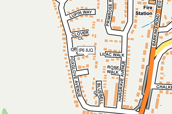 IP6 8JQ map - OS OpenMap – Local (Ordnance Survey)