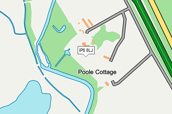 IP6 8LJ map - OS OpenMap – Local (Ordnance Survey)