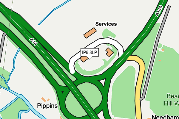 IP6 8LP map - OS OpenMap – Local (Ordnance Survey)