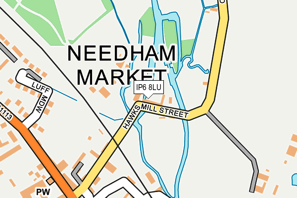 IP6 8LU map - OS OpenMap – Local (Ordnance Survey)