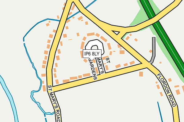 IP6 8LY map - OS OpenMap – Local (Ordnance Survey)