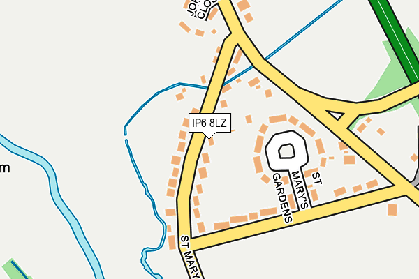 IP6 8LZ map - OS OpenMap – Local (Ordnance Survey)