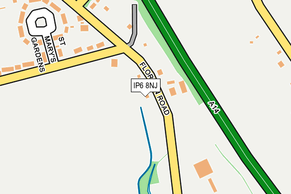 IP6 8NJ map - OS OpenMap – Local (Ordnance Survey)