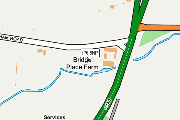 IP6 8NP map - OS OpenMap – Local (Ordnance Survey)