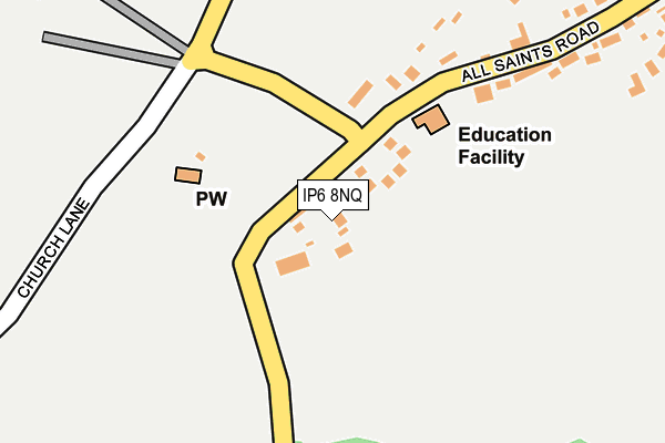 IP6 8NQ map - OS OpenMap – Local (Ordnance Survey)