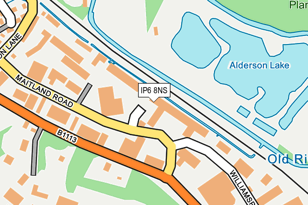 IP6 8NS map - OS OpenMap – Local (Ordnance Survey)