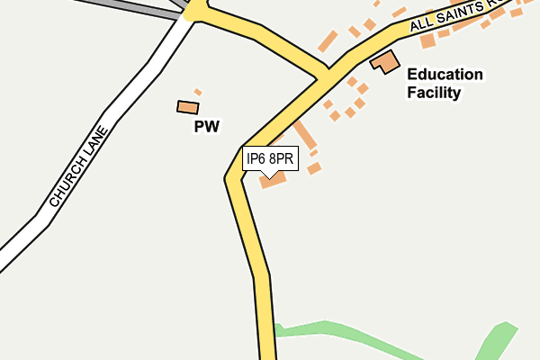 IP6 8PR map - OS OpenMap – Local (Ordnance Survey)