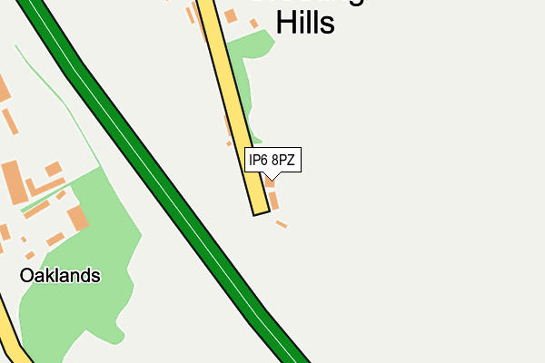 IP6 8PZ map - OS OpenMap – Local (Ordnance Survey)