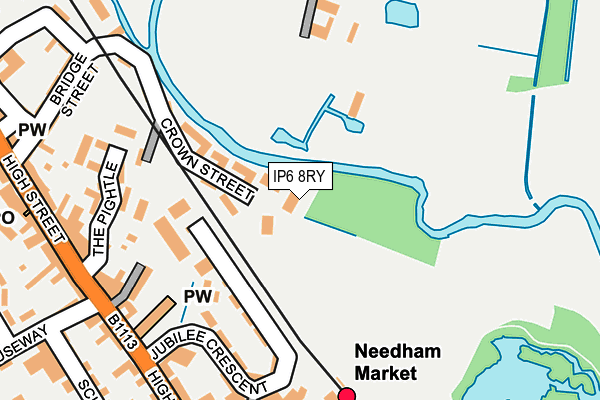 IP6 8RY map - OS OpenMap – Local (Ordnance Survey)