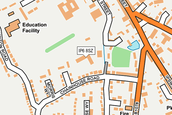 IP6 8SZ map - OS OpenMap – Local (Ordnance Survey)