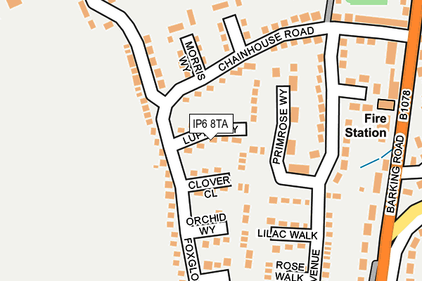 IP6 8TA map - OS OpenMap – Local (Ordnance Survey)