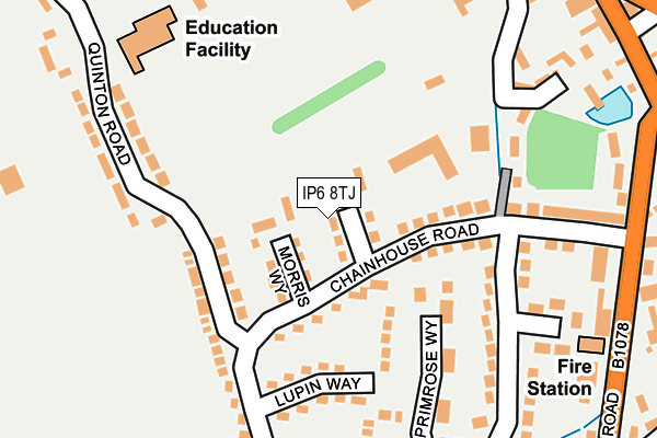 IP6 8TJ map - OS OpenMap – Local (Ordnance Survey)