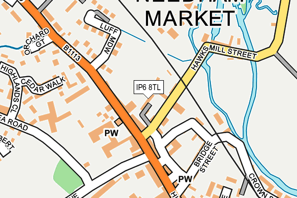 IP6 8TL map - OS OpenMap – Local (Ordnance Survey)