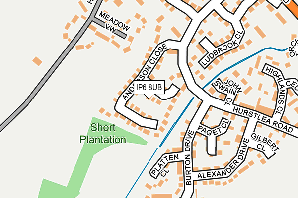 IP6 8UB map - OS OpenMap – Local (Ordnance Survey)