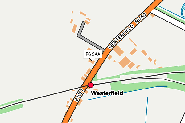 Map of THE RAILWAY WESTERFIELD LIMITED at local scale