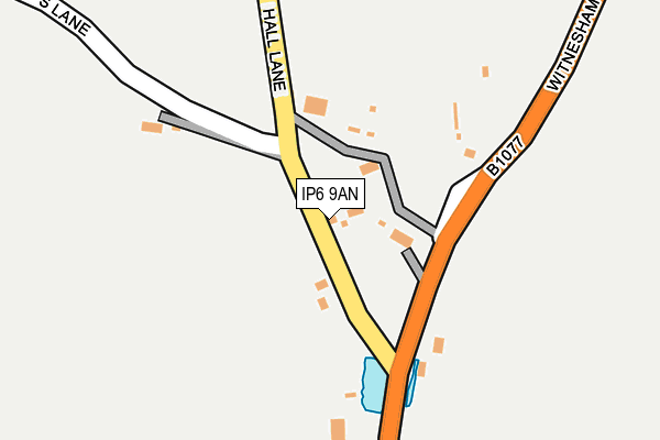 IP6 9AN map - OS OpenMap – Local (Ordnance Survey)