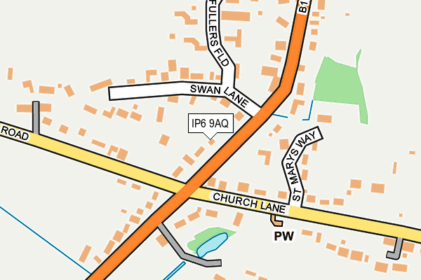 IP6 9AQ map - OS OpenMap – Local (Ordnance Survey)