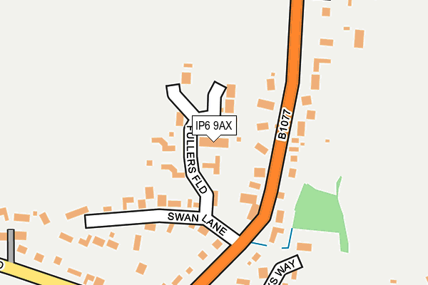 IP6 9AX map - OS OpenMap – Local (Ordnance Survey)