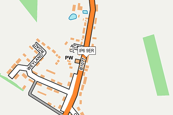 IP6 9ER map - OS OpenMap – Local (Ordnance Survey)