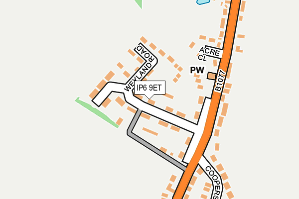 IP6 9ET map - OS OpenMap – Local (Ordnance Survey)