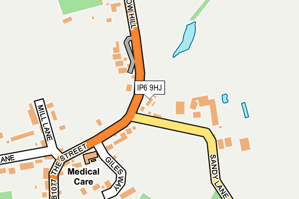 IP6 9HJ map - OS OpenMap – Local (Ordnance Survey)