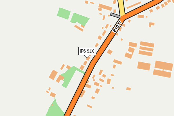 IP6 9JX map - OS OpenMap – Local (Ordnance Survey)