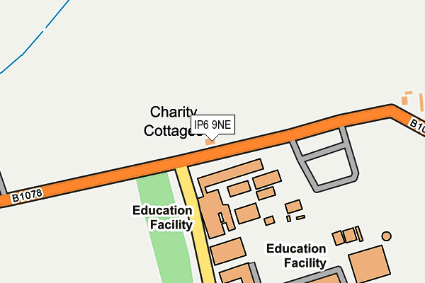 IP6 9NE map - OS OpenMap – Local (Ordnance Survey)