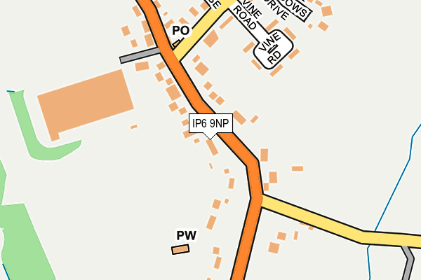 IP6 9NP map - OS OpenMap – Local (Ordnance Survey)
