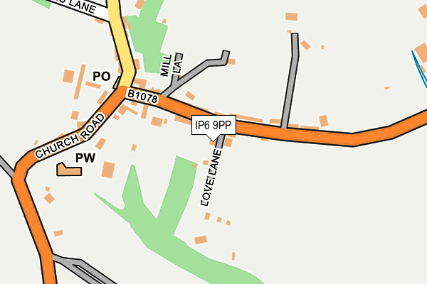 IP6 9PP map - OS OpenMap – Local (Ordnance Survey)