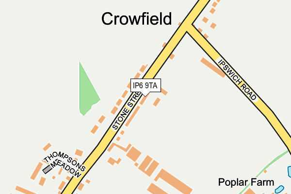 IP6 9TA map - OS OpenMap – Local (Ordnance Survey)