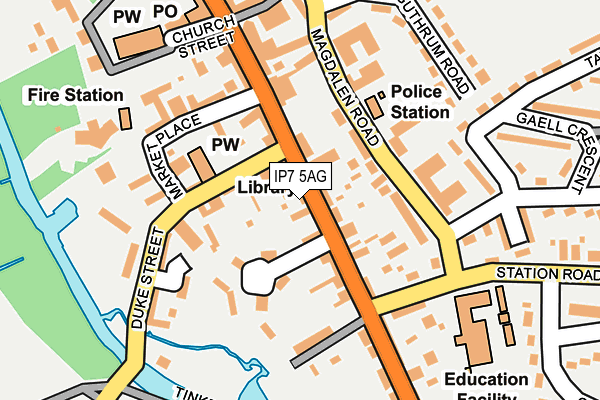 IP7 5AG map - OS OpenMap – Local (Ordnance Survey)