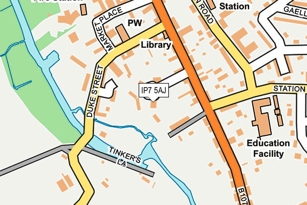 IP7 5AJ map - OS OpenMap – Local (Ordnance Survey)