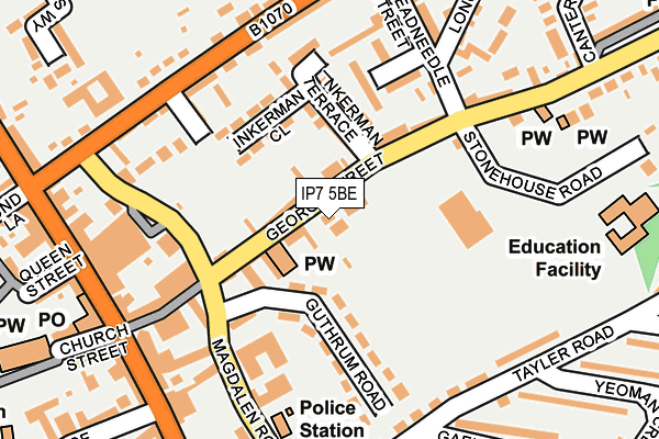 IP7 5BE map - OS OpenMap – Local (Ordnance Survey)