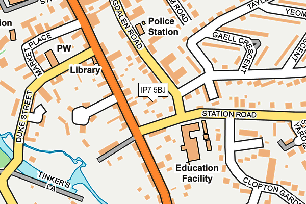 IP7 5BJ map - OS OpenMap – Local (Ordnance Survey)