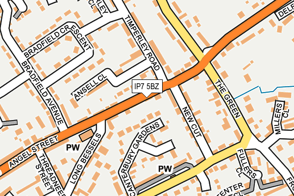IP7 5BZ map - OS OpenMap – Local (Ordnance Survey)