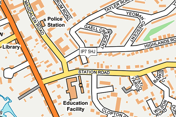 IP7 5HJ map - OS OpenMap – Local (Ordnance Survey)