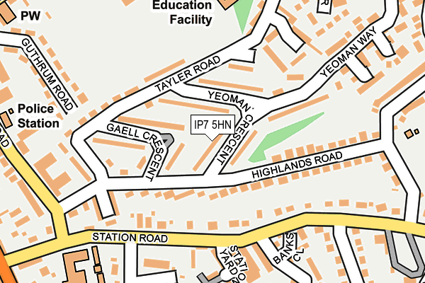 IP7 5HN map - OS OpenMap – Local (Ordnance Survey)