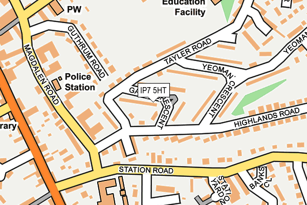 IP7 5HT map - OS OpenMap – Local (Ordnance Survey)
