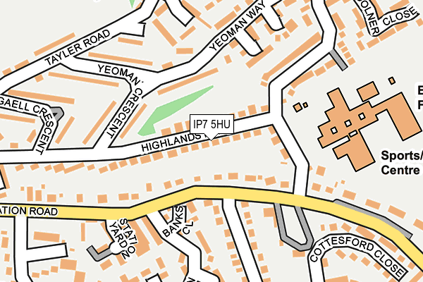IP7 5HU map - OS OpenMap – Local (Ordnance Survey)