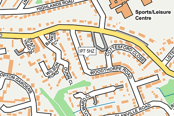 IP7 5HZ map - OS OpenMap – Local (Ordnance Survey)