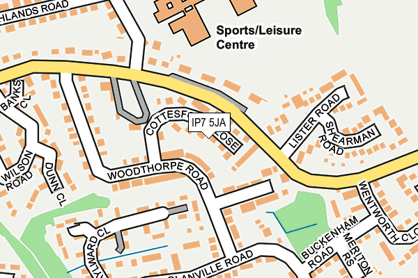 IP7 5JA map - OS OpenMap – Local (Ordnance Survey)