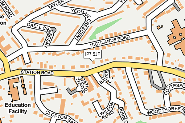 IP7 5JF map - OS OpenMap – Local (Ordnance Survey)