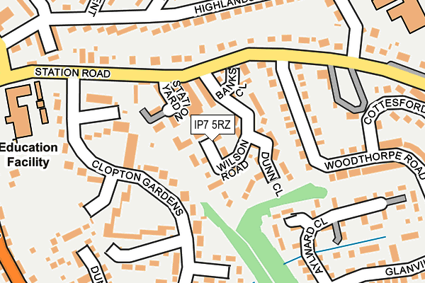 IP7 5RZ map - OS OpenMap – Local (Ordnance Survey)