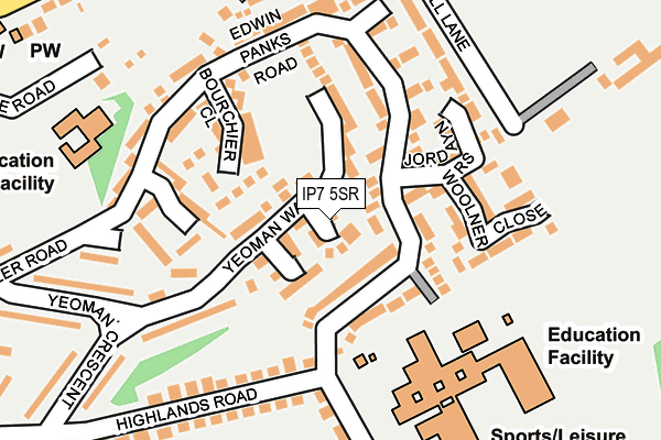 IP7 5SR map - OS OpenMap – Local (Ordnance Survey)