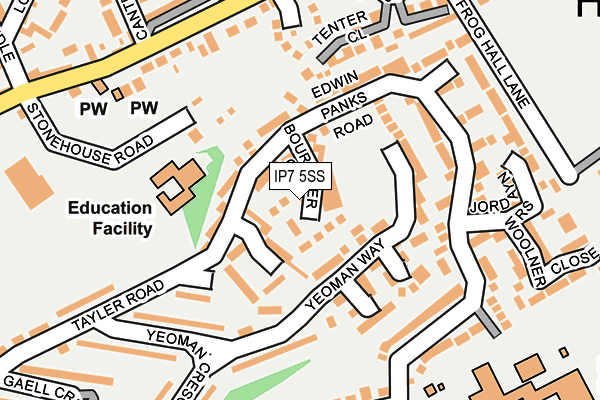 IP7 5SS map - OS OpenMap – Local (Ordnance Survey)