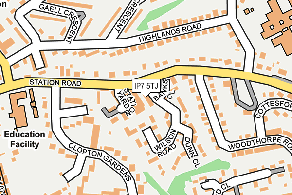 IP7 5TJ map - OS OpenMap – Local (Ordnance Survey)
