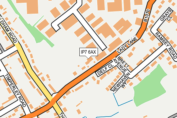 IP7 6AX map - OS OpenMap – Local (Ordnance Survey)